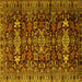 Square Persian Yellow Traditional Rug, tr2553yw