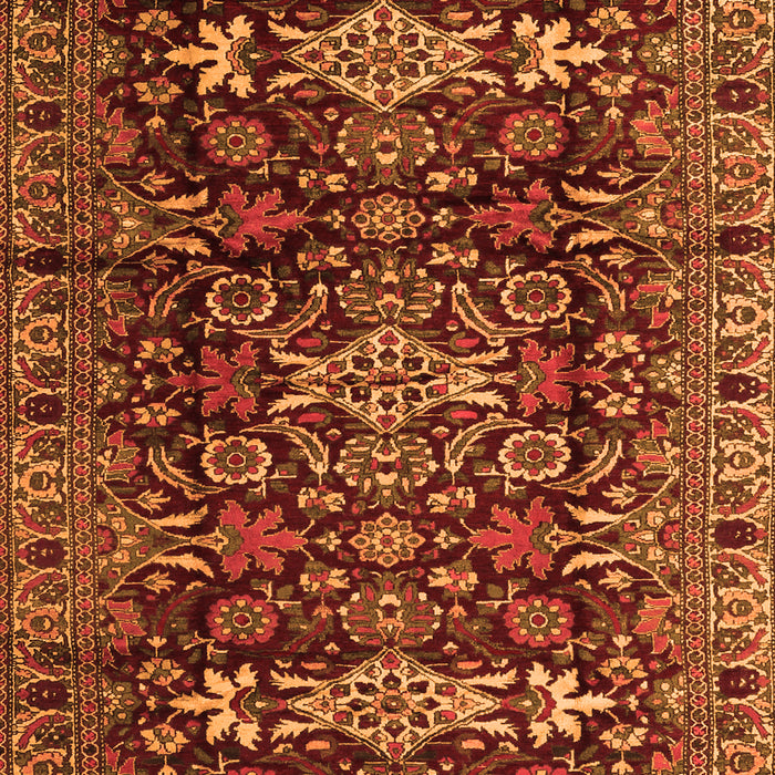 Serging Thickness of Machine Washable Persian Orange Traditional Area Rugs, wshtr2553org