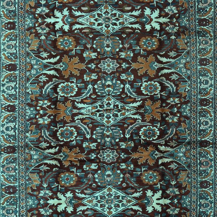 Machine Washable Persian Light Blue Traditional Rug, wshtr2553lblu