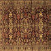 Square Persian Brown Traditional Rug, tr2553brn