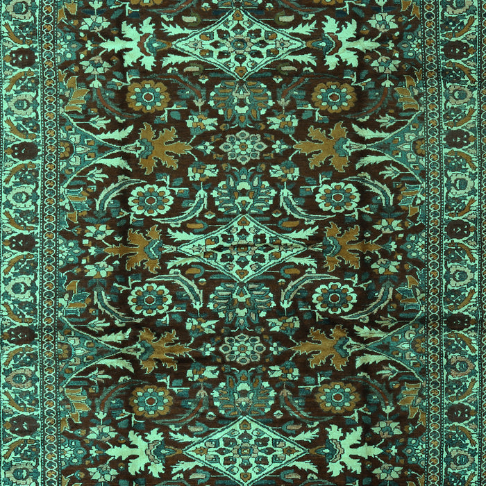 Machine Washable Persian Turquoise Traditional Area Rugs, wshtr2553turq