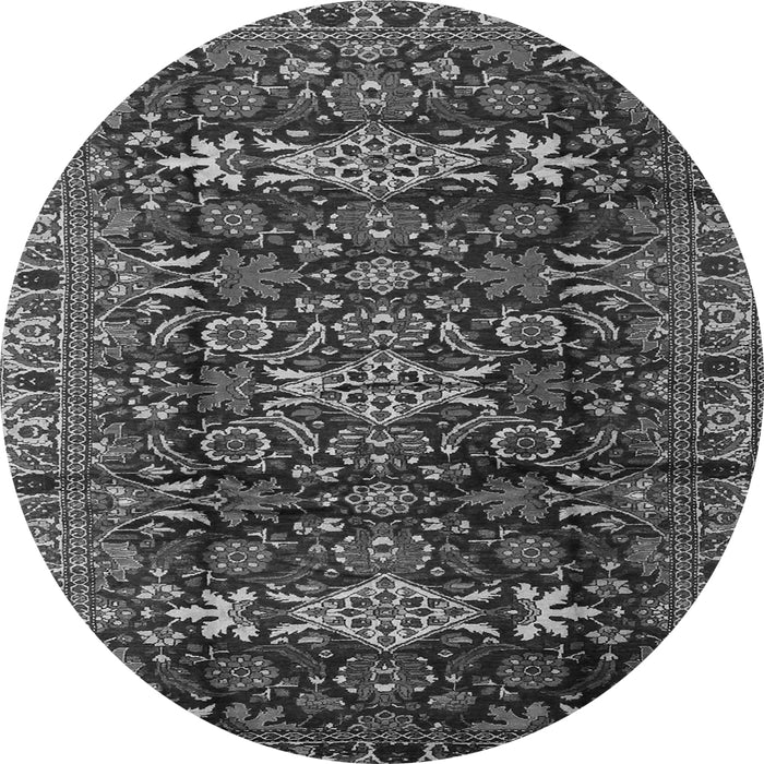 Machine Washable Persian Gray Traditional Rug, wshtr2553gry