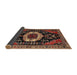 Sideview of Traditional Orange Brown Medallion Rug, tr2554