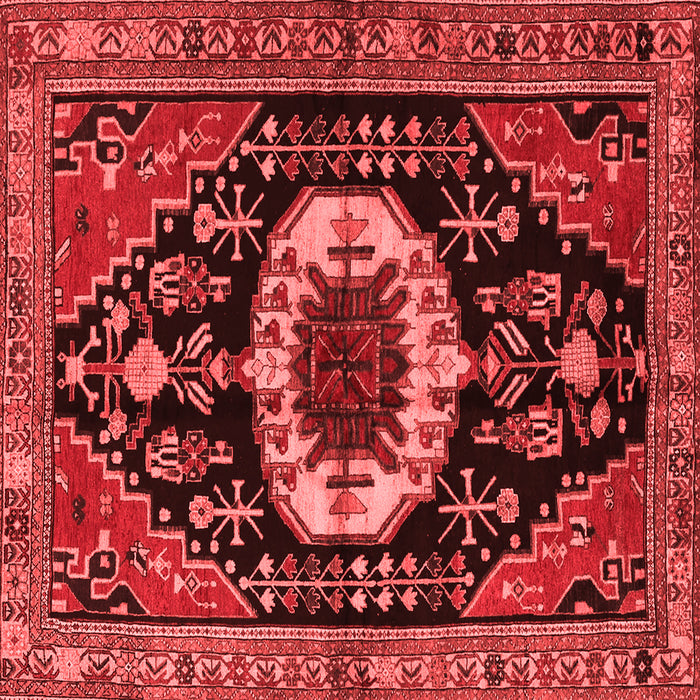 Medallion Red Traditional Rug, tr2554red