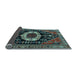 Sideview of Medallion Light Blue Traditional Rug, tr2554lblu