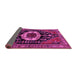 Sideview of Medallion Pink Traditional Rug, tr2554pnk