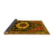 Sideview of Medallion Yellow Traditional Rug, tr2554yw