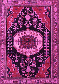 Medallion Pink Traditional Rug, tr2554pnk