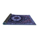 Sideview of Medallion Blue Traditional Rug, tr2554blu