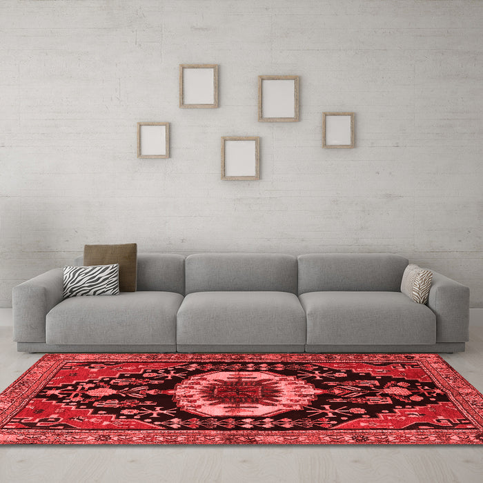 Traditional Red Washable Rugs