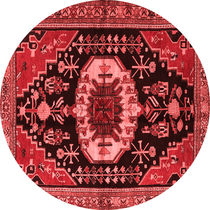 Medallion Red Traditional Rug, tr2554red