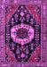 Machine Washable Medallion Purple Traditional Area Rugs, wshtr2554pur