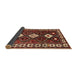 Sideview of Traditional Orange Brown Persian Rug, tr2555