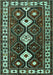 Machine Washable Persian Turquoise Traditional Area Rugs, wshtr2555turq