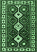 Machine Washable Persian Emerald Green Traditional Area Rugs, wshtr2555emgrn