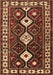 Machine Washable Persian Brown Traditional Rug, wshtr2555brn