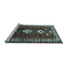 Sideview of Machine Washable Persian Light Blue Traditional Rug, wshtr2555lblu