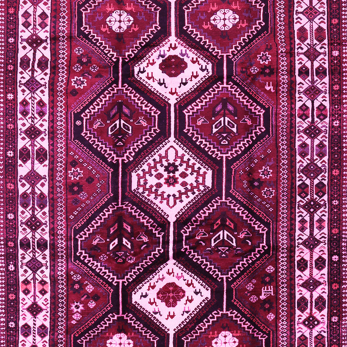 Machine Washable Persian Pink Traditional Rug, wshtr2555pnk