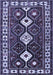 Machine Washable Persian Blue Traditional Rug, wshtr2555blu