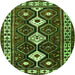 Square Persian Green Traditional Rug, tr2555grn