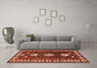 Machine Washable Persian Orange Traditional Area Rugs in a Living Room, wshtr2555org