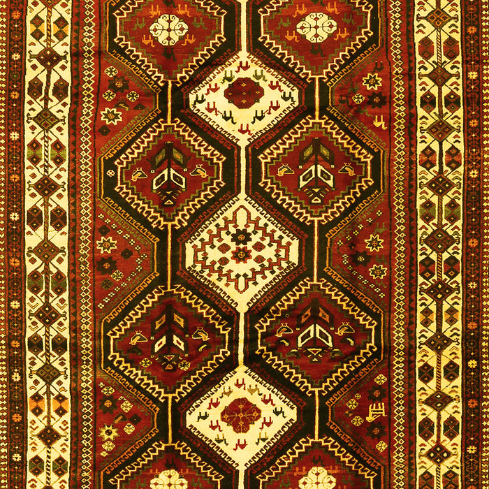 Machine Washable Persian Yellow Traditional Rug, wshtr2555yw