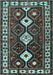 Machine Washable Persian Light Blue Traditional Rug, wshtr2555lblu