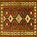 Square Persian Yellow Traditional Rug, tr2555yw