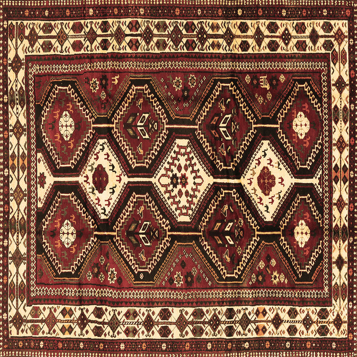 Square Persian Brown Traditional Rug, tr2555brn