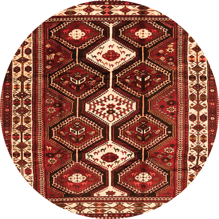 Machine Washable Persian Orange Traditional Area Rugs, wshtr2555org