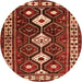 Machine Washable Persian Orange Traditional Area Rugs, wshtr2555org