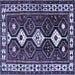 Square Persian Blue Traditional Rug, tr2555blu
