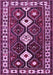 Machine Washable Persian Purple Traditional Area Rugs, wshtr2555pur