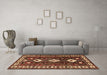 Machine Washable Persian Brown Traditional Rug in a Living Room,, wshtr2555brn