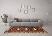 Machine Washable Persian Brown Traditional Rug, wshtr2555brn