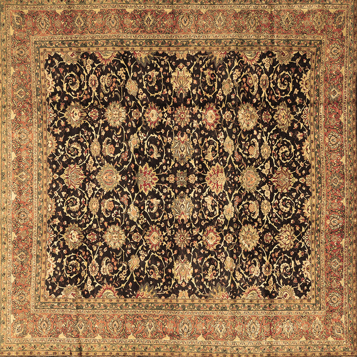Square Persian Brown Traditional Rug, tr2556brn
