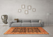 Machine Washable Persian Orange Traditional Area Rugs in a Living Room, wshtr2556org