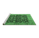 Sideview of Machine Washable Persian Emerald Green Traditional Area Rugs, wshtr2556emgrn