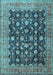 Machine Washable Persian Light Blue Traditional Rug, wshtr2556lblu