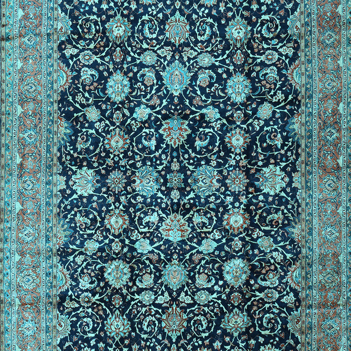 Machine Washable Persian Light Blue Traditional Rug, wshtr2556lblu