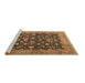 Sideview of Machine Washable Persian Brown Traditional Rug, wshtr2556brn