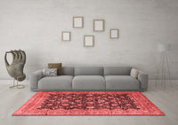 Machine Washable Persian Red Traditional Rug, wshtr2556red