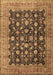 Machine Washable Persian Brown Traditional Rug, wshtr2556brn