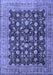 Machine Washable Persian Blue Traditional Rug, wshtr2556blu