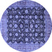 Round Persian Blue Traditional Rug, tr2556blu