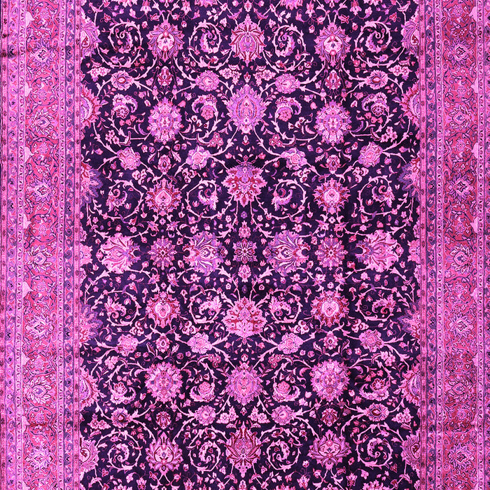 Machine Washable Persian Pink Traditional Rug, wshtr2556pnk