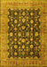 Machine Washable Persian Yellow Traditional Rug, wshtr2556yw