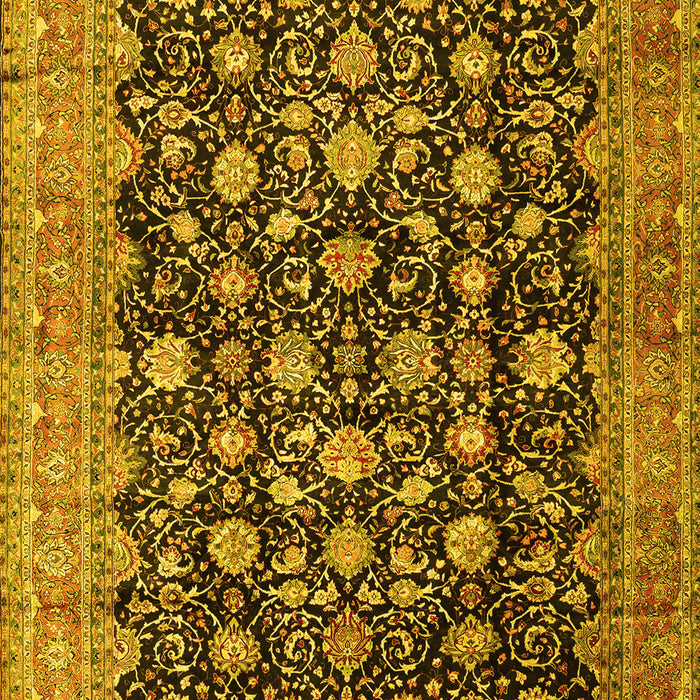 Machine Washable Persian Yellow Traditional Rug, wshtr2556yw