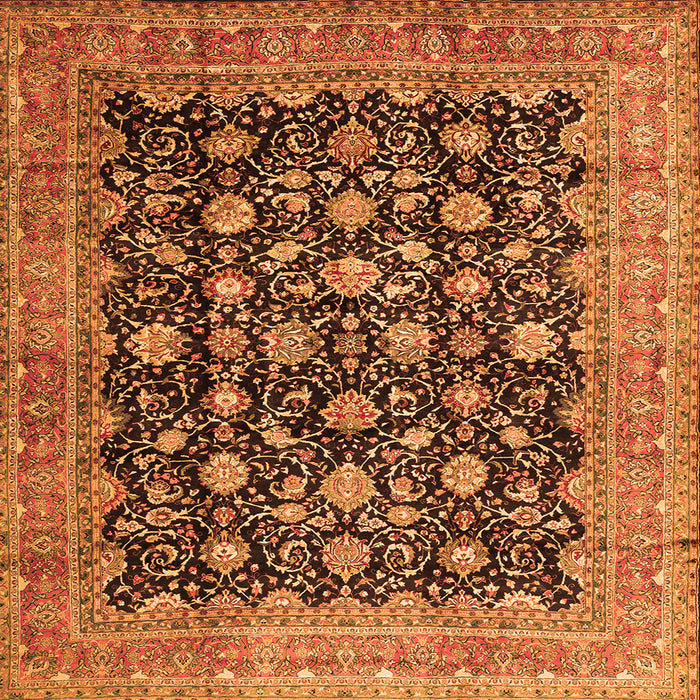 Serging Thickness of Persian Orange Traditional Rug, tr2556org