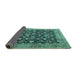 Sideview of Persian Turquoise Traditional Rug, tr2556turq